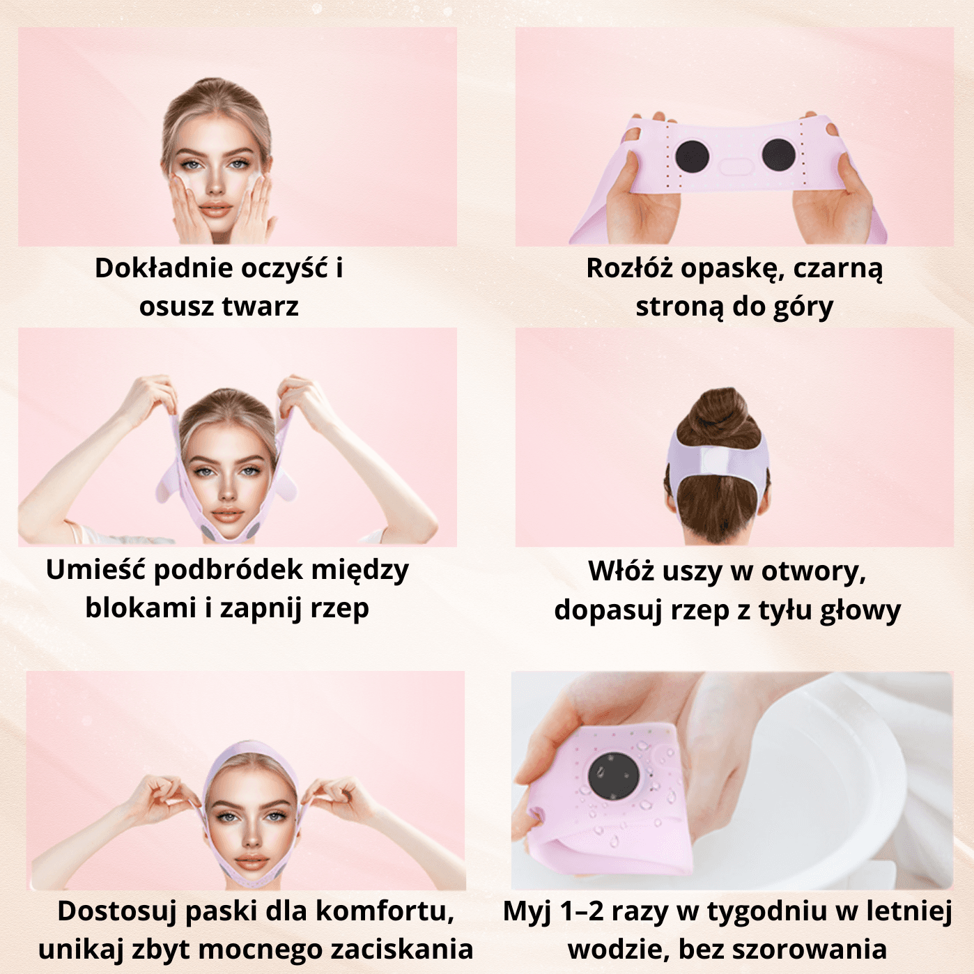 Viora - Innowacyjna taśma liftingująca i odmładzająca twarz! Rozmiar uniwersalny
