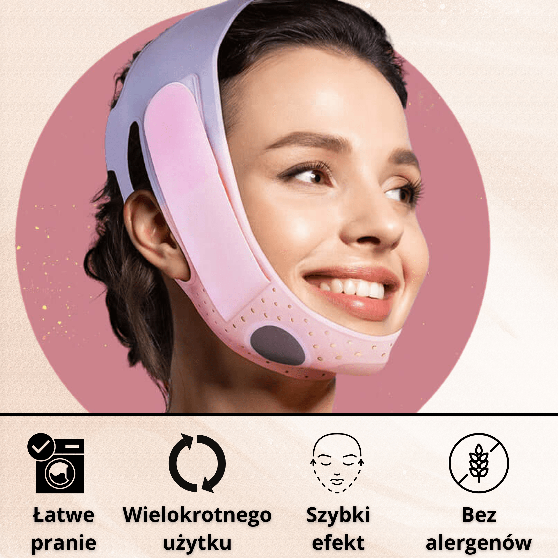 Viora - Innowacyjna taśma liftingująca i odmładzająca twarz! Rozmiar uniwersalny