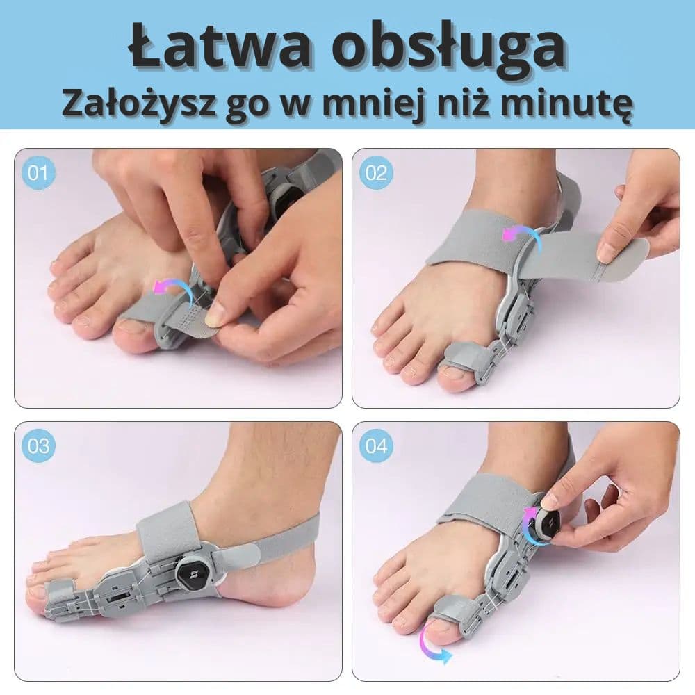 HealuX - Profesjonalny aparat medyczny usuwający haluksy raz na zawsze!  Pasuje na Lewą i Prawą stopę!
