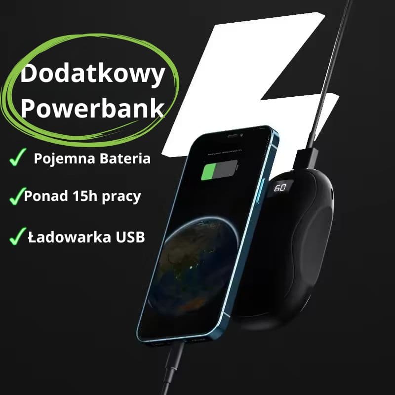 WarmCore Pro – Ciepło i Energia w Twoich Dłoniach! Dwustronny Ogrzewacz z Power Bankiem